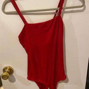 red hollister bodysuit